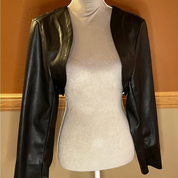 Eloquii Black Leather Women's Jacket - Picture 6 of 8